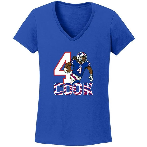 James Cook 4 Buffalo TD LADIES V-NECK Shirt T-Shirt
