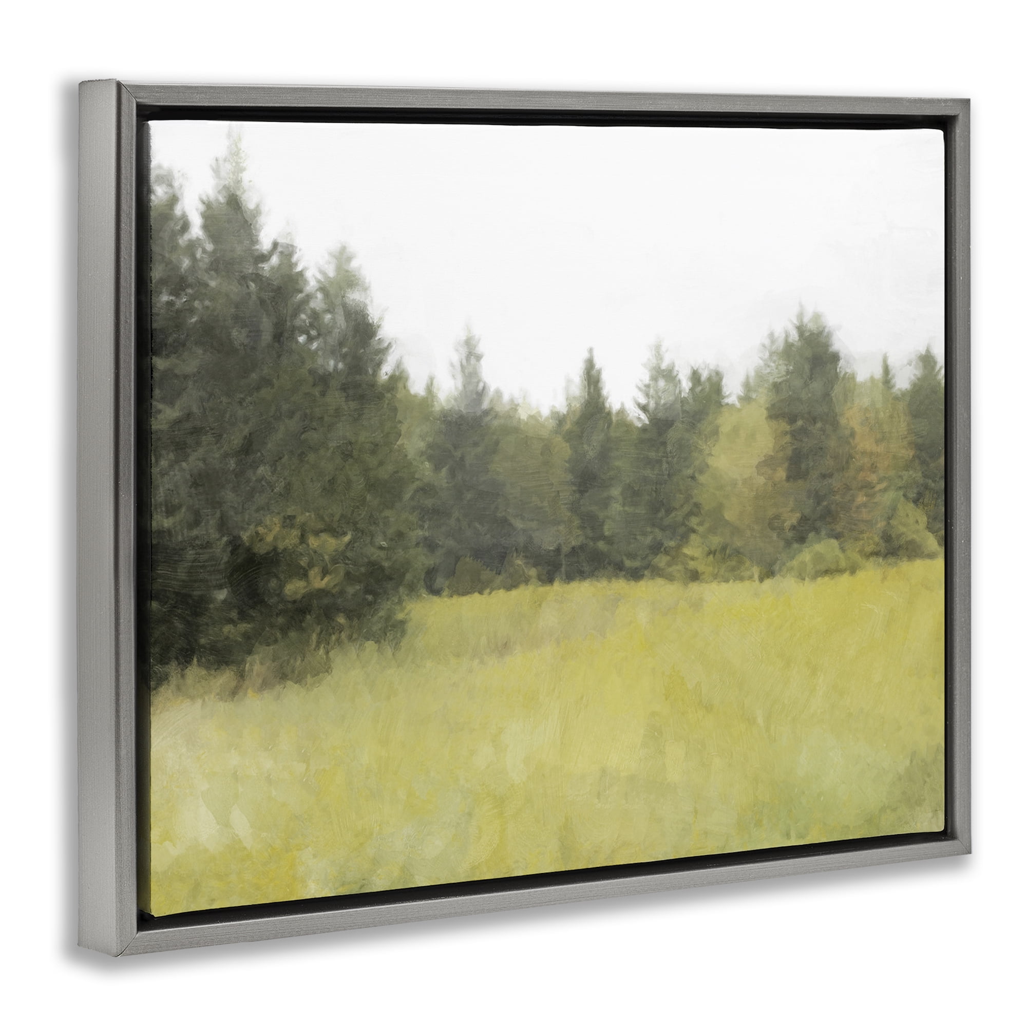 Stupell Industries The Forest's Vast Clearing Gray Framed Floater Canvas Wall Art, design by Kim Curinga