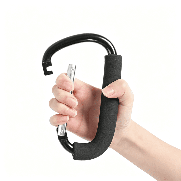 ZHZFKQ Stroller Hooks, 6.3" Large Stroller Clip, Stroller Hooks for Hanging Bags and Shopping, Stroller Accessories for Mommy, Large Carabiner Stroller Hooks