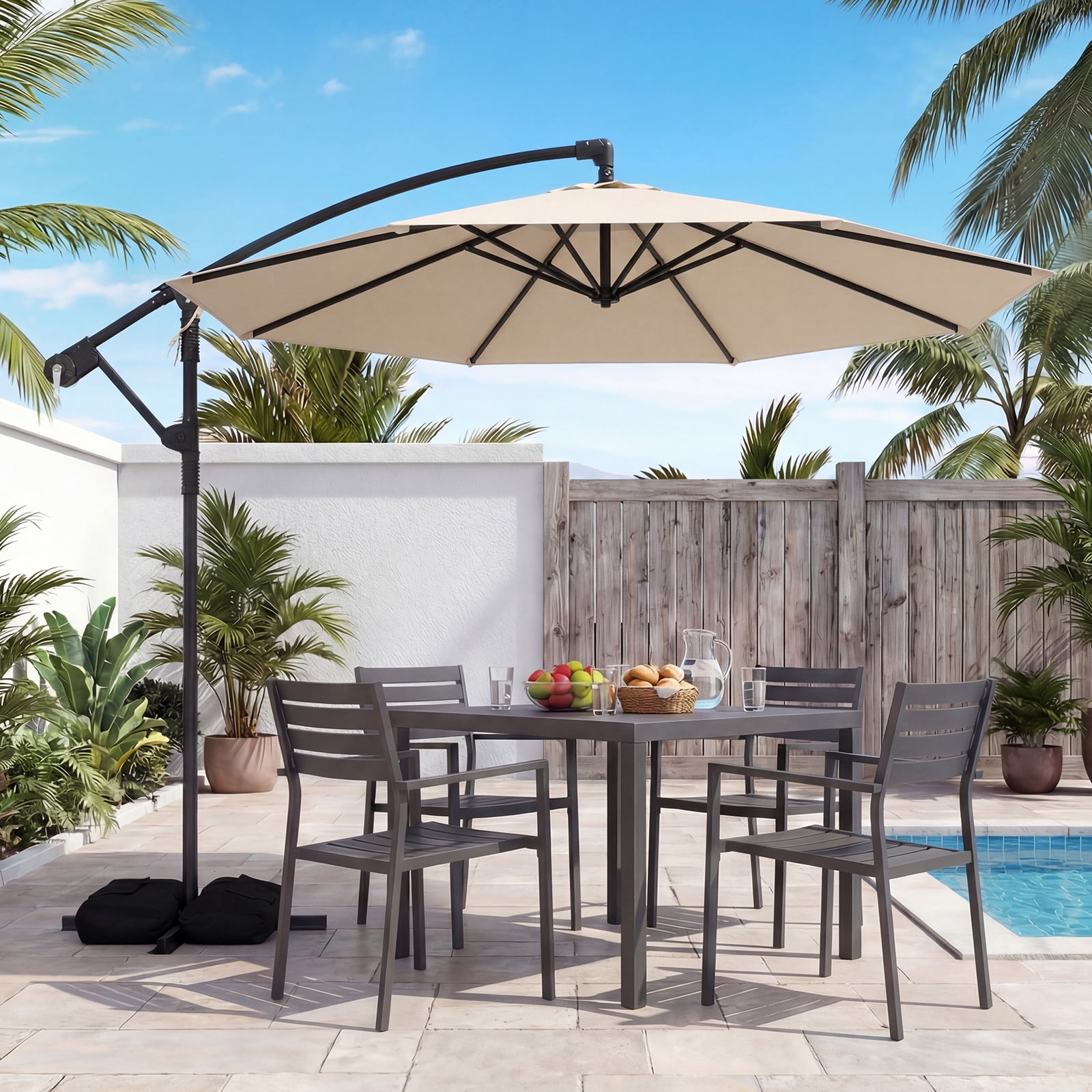 8 glass top rectangular patio dining table with umbrella hole Flash Furniture Commercial Grade 35 inch x 59 inch Tempered with and Steel Tube Frame in Silver J&J Global LLC. Sun-Ray Color:Metal White kids skiing 2 umbrella hole provides