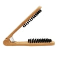 thumbnail image 2 of 1 pinza de cerdas de jabalí, cepillo para el pelo, alisador, no eléctrico, cepillo para desenredar el pelo, herramienta de peinado, peine para el pelo de doble cara, alisador, 2 of 3