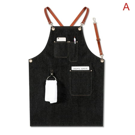 

Ringshlar Denim Apron Strap Bib Apron Barista Bartender BBQ Chef Uniform Workwear