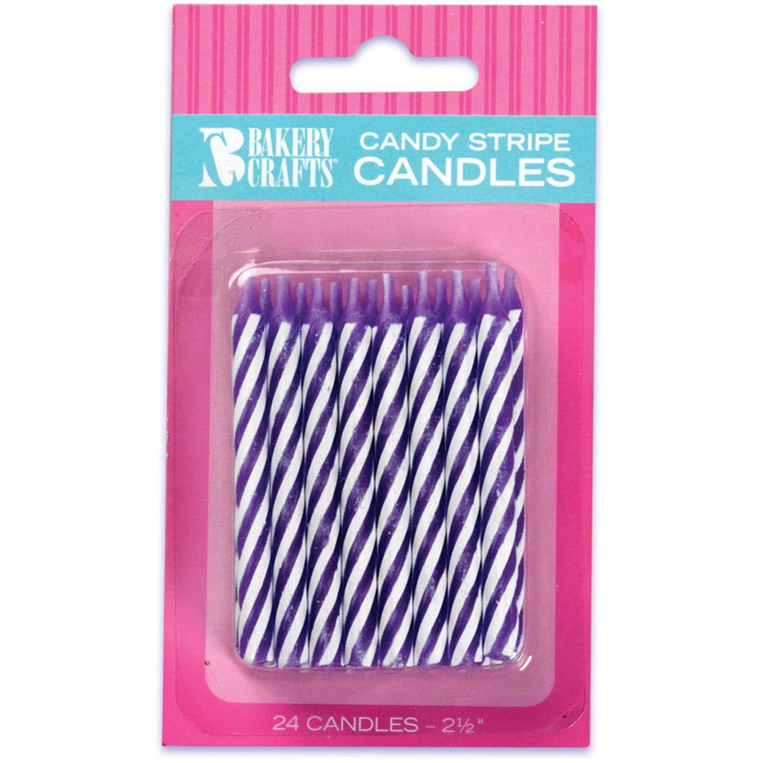 3.5-Inch Oasis Supply Stripe Birthday Candles