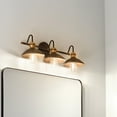thumbnail image 4 of 45945OZ Kichler Lighting Clyde - 3 Light Bath Vanity Approved for Damp Locations - with Vintage Industrial inspirations - 7.25 inches tall by 26.25, 4 of 4
