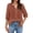28# Brown, variant on Embroidered Linen Shirts for Women - V Neck 3/4 Sleeve Length Boho Tops Plus Size 2026 Summer Dressy Casual Blouses Hot Pink 3XL