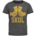 thumbnail image 1 of Vikings Skol Raised Horns Flagon Mens Ringer T Shirt, 1 of 1