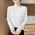 thumbnail image 4 of Yievot Women's Long Sleeve T Shirts Breathable Sun Protection Crew Neck Soft Lightweight Casual Tops, 4 of 4