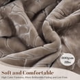 thumbnail image 5 of WOOW DEPOT Full Queen Heavy Fleece Bed Blanket 1 PCS, 7.72 lbs 78.7" x 90.5", Reversible Thick Embossed Velvet Soft Warm Mink Blanket for All Season, Mocha Brown, 5 of 8