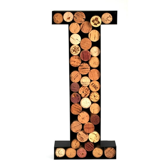 Wine Cork Holder Makes for Great Wine Accessories Perfect Monogrammed Gifts for Women to Store Wine Corks. Wine Decor or Wine Cork Holder Decor Will Brighten Up Kitchen! (Letter I)