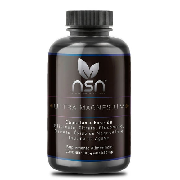 Ultra Magnesio | Orotato, Glicinato, Citrato, Gluconato, Oxido, | 531 mg por Cápsula | 100 Cápsulas Natural Smart Nutrition Wellness