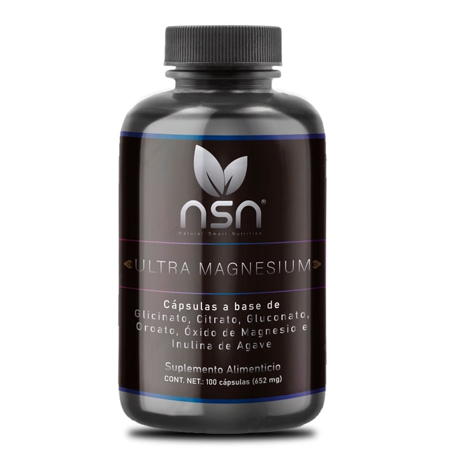 Ultra Magnesio | Orotato, Glicinato, Citrato, Gluconato, Oxido, | 531 mg por Cápsula | 100 Cápsulas Natural Smart Nutrition Wellness