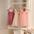 thumbnail image 4 of MILANCEL Nouvelle Robe d'Été en Maille Douce pour Enfants Filles 6 Couleurs Suspendues Jupe de Plage Florale Robe Tutu Princesse pour Enfants, 4 of 5