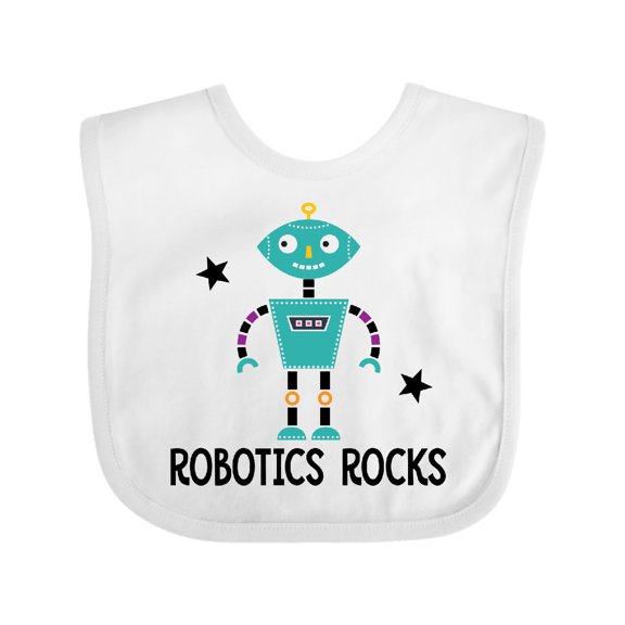 Inktastic Robotics Rocks Funny Robot Boys or Girls Baby Bib
