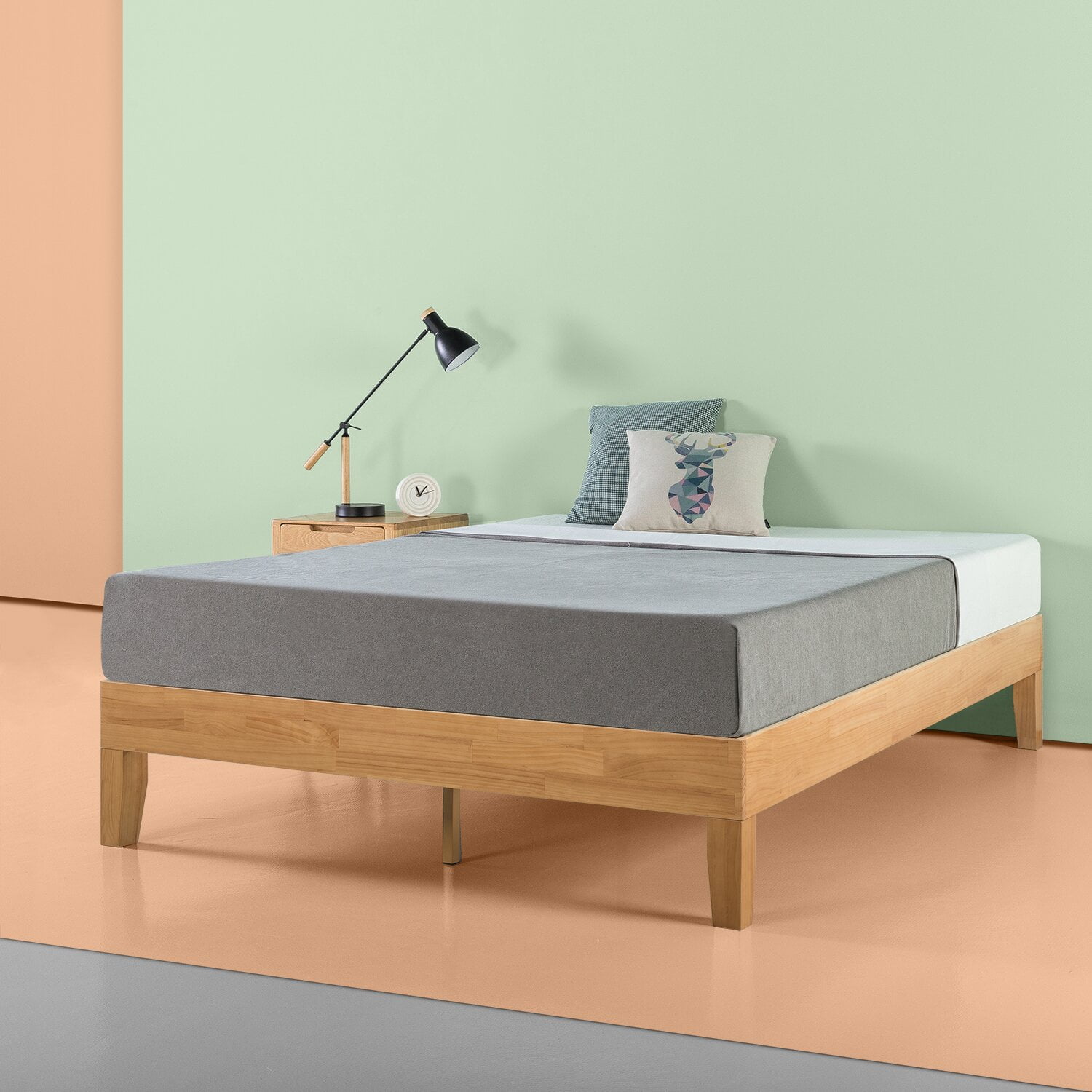 Maxen Platform Bed Frame Material Manufactured Wood Solid Wood Wood Species Pine Walmart