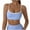Blue, variant on Ltctricy Sports Bras for Women Seamless Square Neck Spaghetti Strap Stretchy Yoga Bras Camisole Workout Bralettes