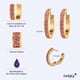 thumbnail image 4 of Aretes Mujer Oro 14k tipo Arracadas,  LuckyLy Acero Inoxidable con Baño Oro 14k y Zirconia Cúbica – Joyería para Mujer Ideal como Regalos para Mujer Cumpleaños y Regalos para Mamá, Modelo Sari rosa, 4 of 5