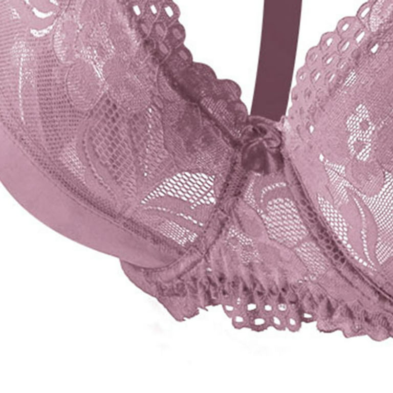 uublik Underoutfit Bras for Women Soft Push Up Plus Size Everyday Bras  Purple 