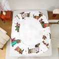 thumbnail image 5 of Homewish Christmas Dachshund Kids Bed Sheets, Kawaii Cartoon Dog Animal King Sheets, Fashion Polkadots Sheet Set, Microfiber Bedroom Decor, 4-Piece, 5 of 7