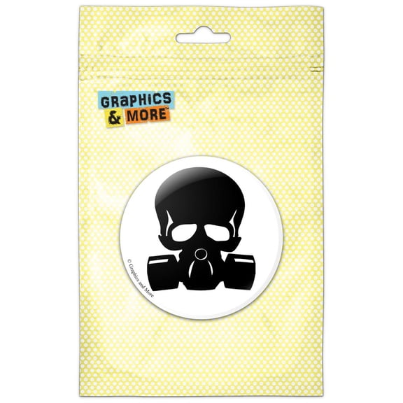 Zombie Outbreak Response Team Blood Skull Gas Mask Pinback Button Pin Badge