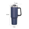 thumbnail image 3 of Taza de café de acero inoxidable duradera con asa para viajes al aire libre (azul oscuro) JShteea Libre de BPA, 3 of 8