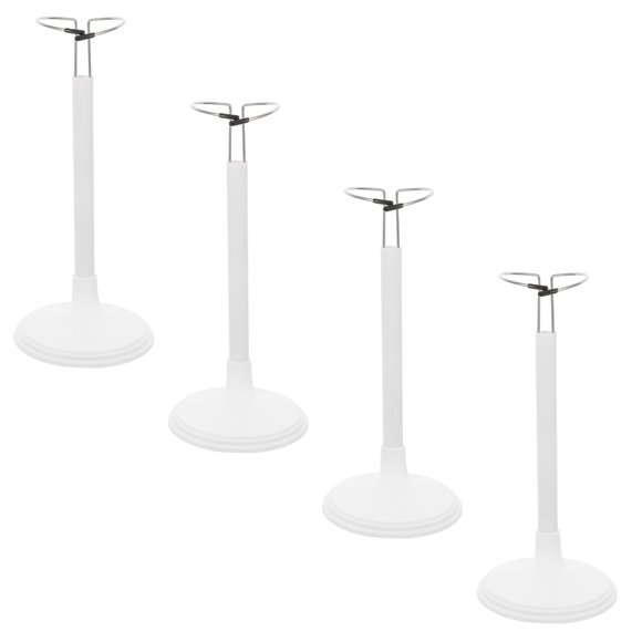 4 soportes creativos para muñecas, soporte portátil para osos, estante de almacenamiento para muñecas de moda para el hogar, color blanco