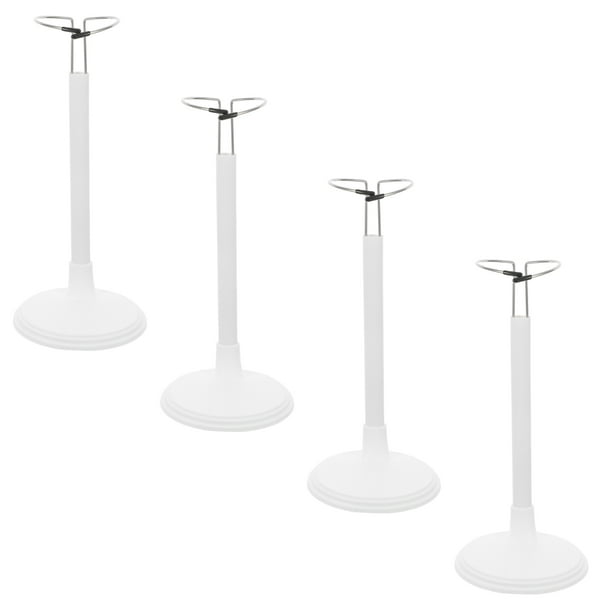 4 soportes creativos para muñecas, soporte portátil para osos, estante de almacenamiento para muñecas de moda para el hogar, color blanco