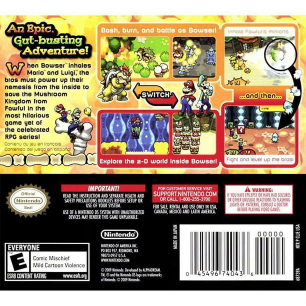 Mario and luigi bowser's inside story price sale