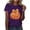 (Style 152)Purple, variant on NuoCaiYun Summer T Shirts for Women, Casual Womens Workout Tshirt Pumpkin Print Round-Neck Pullover Short Sleeve Tops
