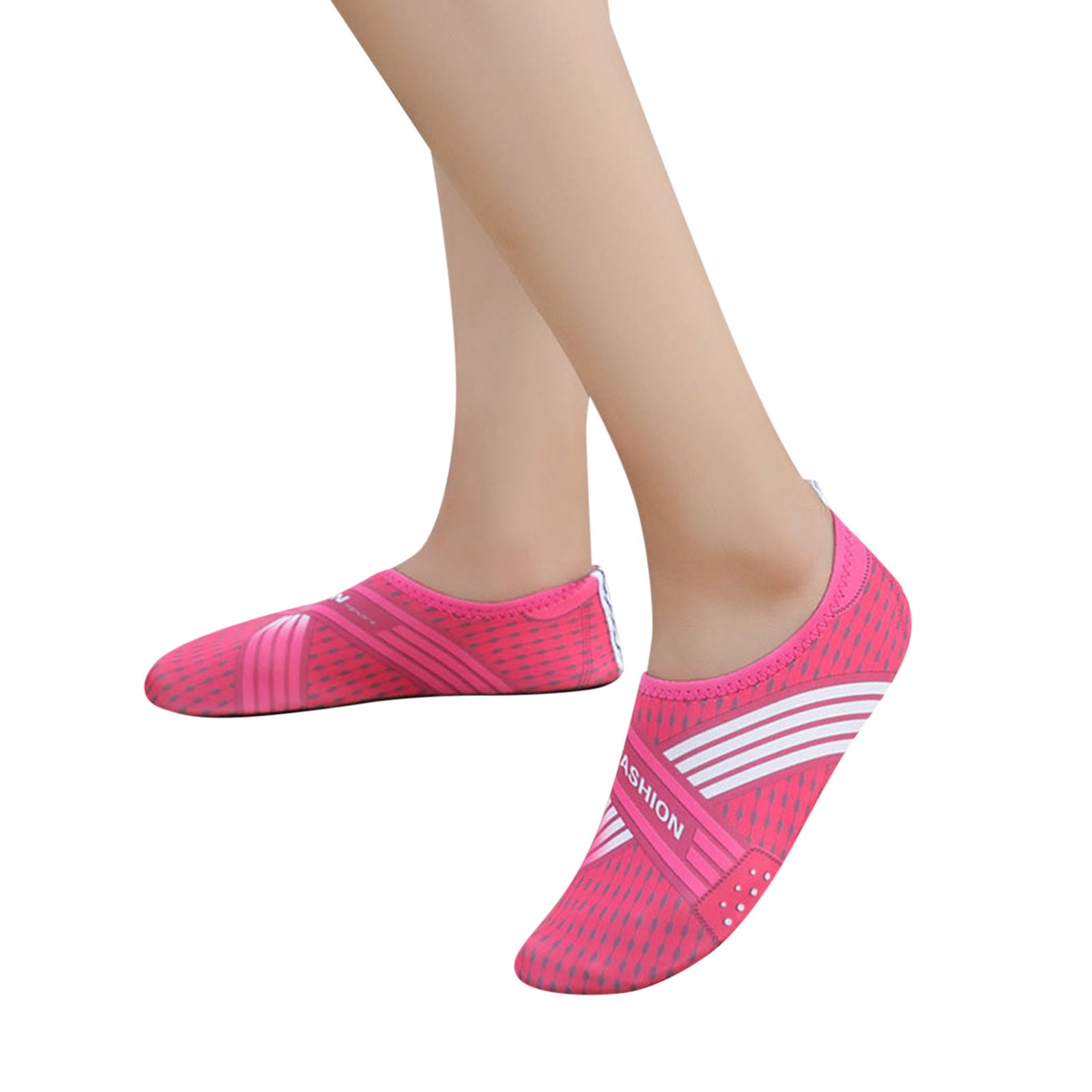eczipvz Sneakers Men Water Shoes Beach Barefoot Mesh Quick-Dry Aqua Shoes Swim Surfing Yoga Pool Exercise Mens Slip on Sneakers(Hot Pink,12)