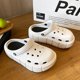 thumbnail image 1 of Zapatillas de suela gruesa de 7cm para mujer, zuecos de jardín de verano, zapatos de plataforma gruesa blanca con agujeros, toboganes de playa para niñas qym unisex, 1 of 2
