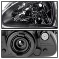 thumbnail image 3 of AKKON - For Honda Del Sol Black 1 Piece Headlights Corner Signal Lamps Left + Right, 3 of 4