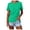 Green, variant on Womens Tops Shirts Solid Color Crew Neck Loose Casual Short Sleeve Plain Tees Blouses Light Blue S