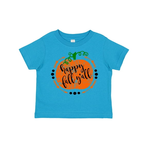 Inktastic Happy Fall Y'all Pumpkin Boys or Girls Toddler T-Shirt