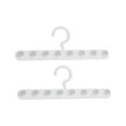 thumbnail image 2 of 8 Hook Bra Hanger 2 Pack Multi Hanger Organizer for Underwear Tank Tops Scarves Belts Space Saving Closet Organizer Over The Door Hanger Storage Rack with 8 Clips White 14.2 Inch, 2 of 9