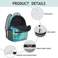 thumbnail image 4 of Teal Gold Marble Backpack for School,Cute School Bag,Schoolbag with Adjustable Shoulder Straps & Padded Back,15.3"x11"x6.7", 4 of 6