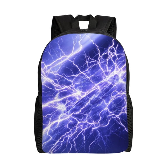 Purple Lightning Backpacks Travel Laptop Backpack Lightweight Bookbags Casual Daypack
