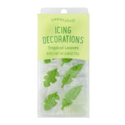 Sweetshop Green Tropical Leaves Icing Decorations, 8 Pieces