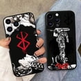 thumbnail image 4 of Berserk Comics Anime para Apple iPhone 15 14 13 12 Mini 11 XS XR X 8 7 Pro Max Plus funda de silicona suave negra para teléfono, 4 of 5