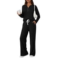 thumbnail image 2 of MEICHEN Pajamas Set for Women Womens Pajamas 2 Piece Sets Outfits Matching Suits Long Sleeve Sweater Long Pants Pockets Women's Loungewear, 2 of 5