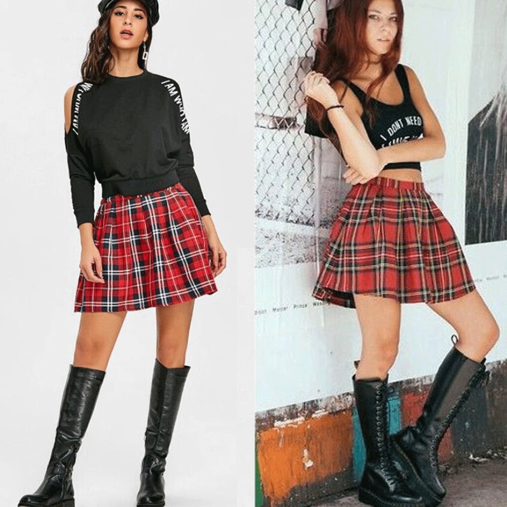 plaid skirt cotton on