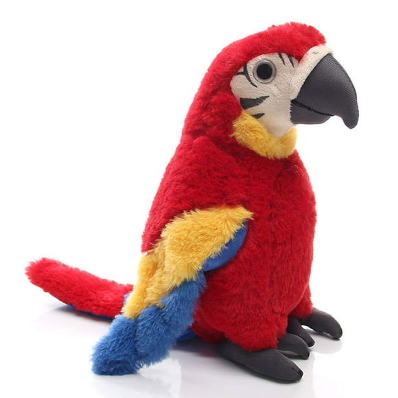 Ara Perroquet Peluche, Oiseau Rouge Peluche Animal Peluche Jouet Poupée Cadeaux pour les Enfants 9.8"