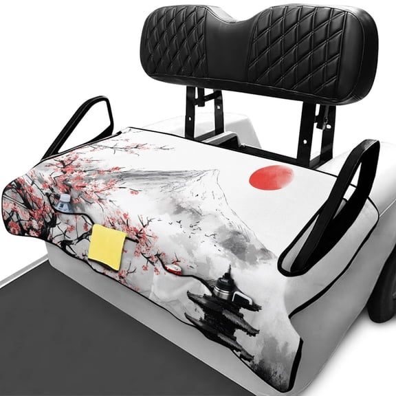 Uourmeti Cherry Mountain View Golf Cart Seat Cushion Covers Easy to Clean, for Sports, Golfcart Seat Cover, Compatible with Club Car DS Precedent EZGO
