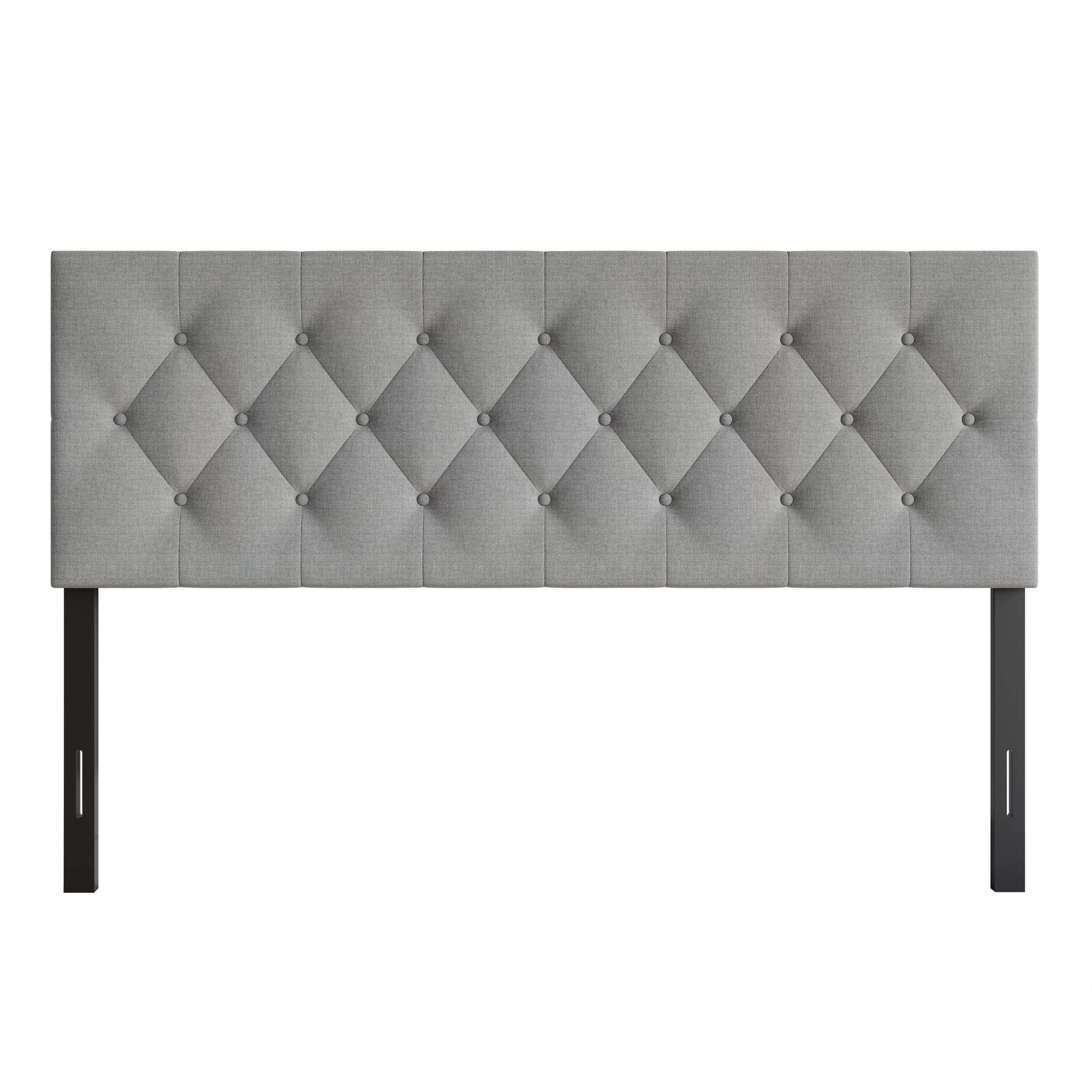 Home Design Gunnison Linen Upholstered Headboard with Button Tufted Design