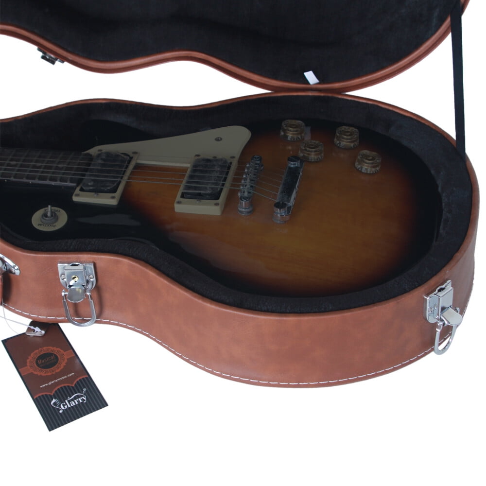 AW Electric Guitar Hard Case for GLP Style Guitar Hard-Shell Bulge Surface Brown