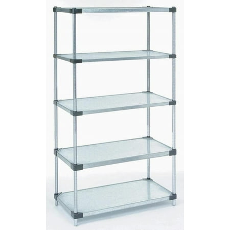 

21 Deep x 30 Wide x 86 High 5 Tier Solid Galvanized Starter Shelving Unit