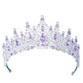 thumbnail image 4 of Tocados de princesa, diadema para niña de las flores, corona nupcial para accesorios de fotografía, escenario Violeta, 4 of 9