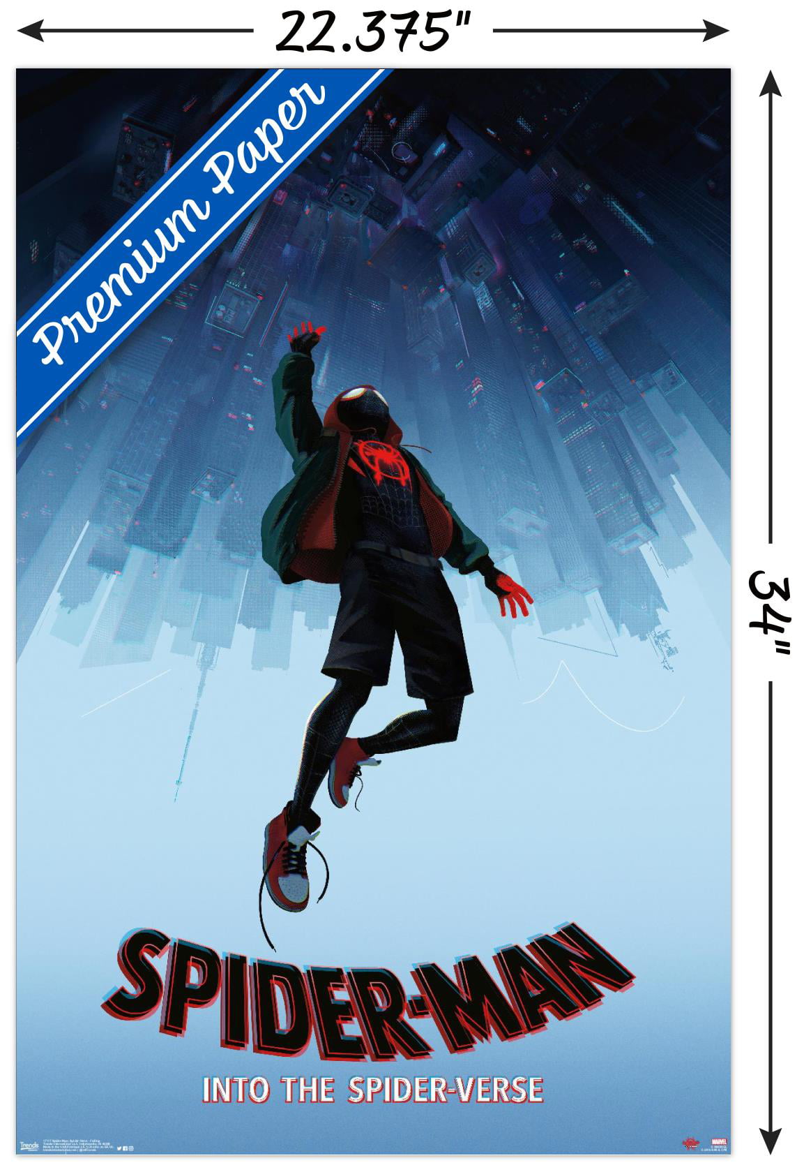 Marvel Spider-Man - Into The Spider-Verse - Falling Wall Poster, 22.375" 34" - Walmart.com