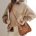 thumbnail image 4 of Women's Soft Leather Shoulder Bag - Multi-Zip Spacious Handbag for Daily/Work/Travel - Stylish & Practical Design, 4 of 6