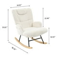 thumbnail image 6 of LAFGUR Rocking Chair Nursery ,Teddy Fabric Glider Rocker ,Noiseless Rocking Bedroom Chairs for Adults,Modern Rocking Accent Chairs Glider Recliner for Living Room, Bedroom,Offices, 6 of 9