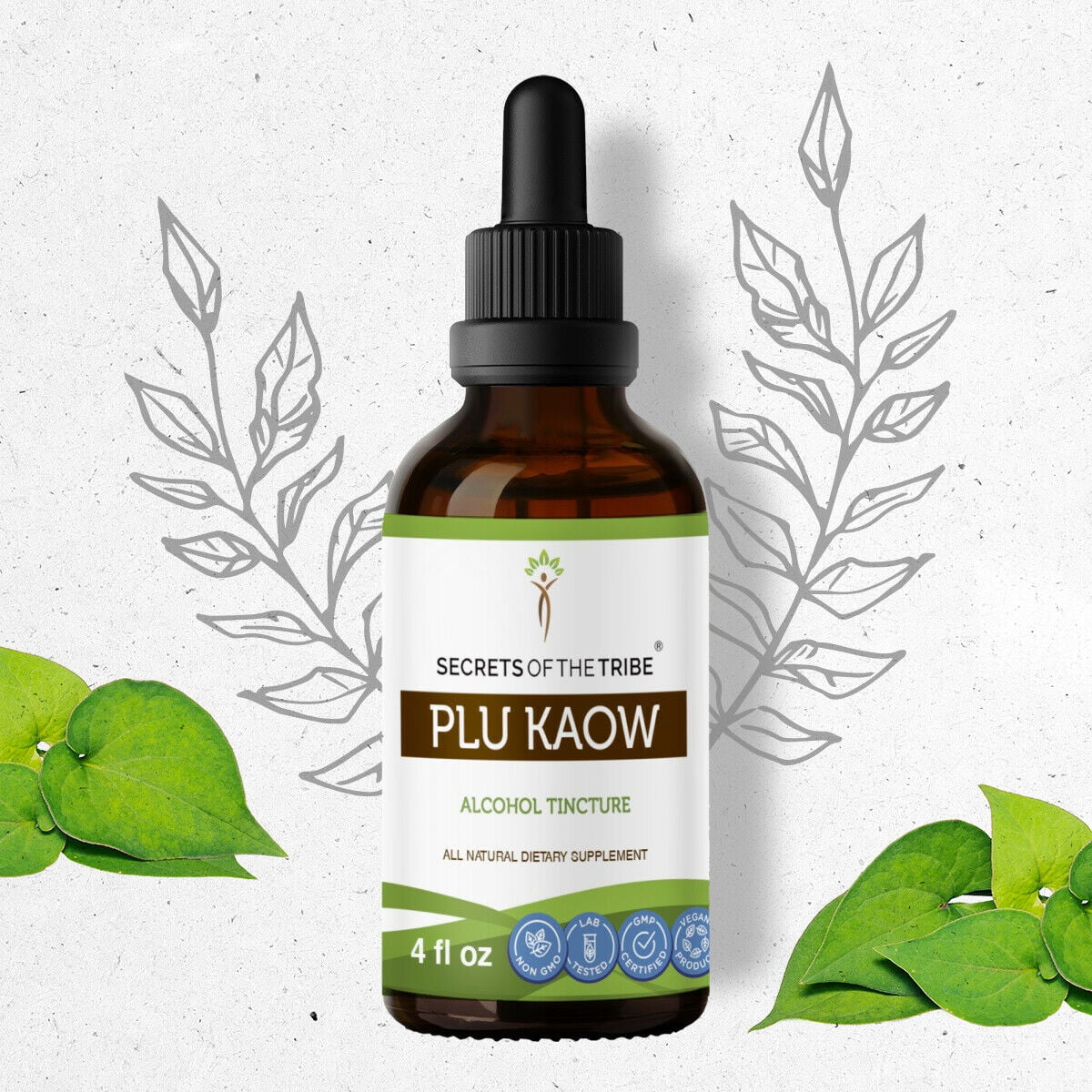 Plu Kaow Tincture Alcohol Extract, Wildcrafted Houttuynia Cordata ...